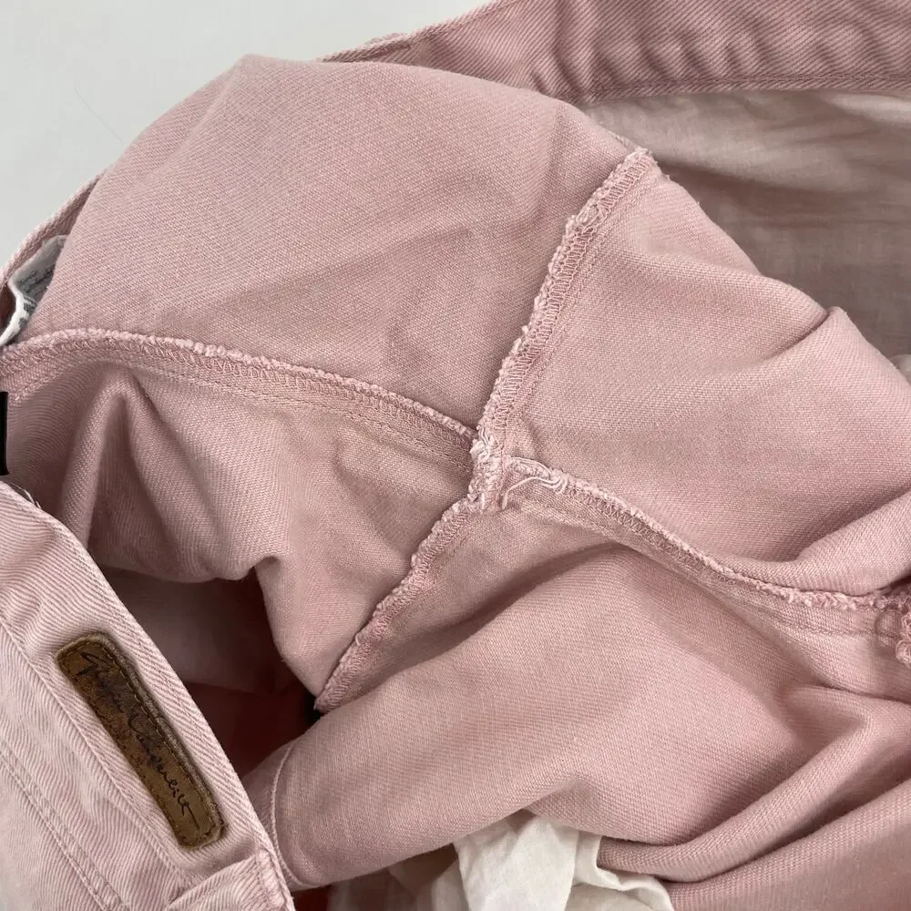Vintage 90s Powder Pink Pastel High Rise Denim Shorts Retro Mom Jeans Size 12